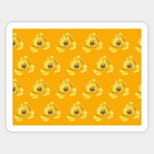 Yellow tulip pattern Magnet